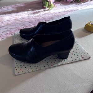 Clarks Black Heeled Shoes for Women